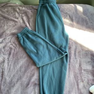 teal joggers